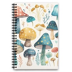 Mushroom Forest Fantasy Flower Nature 5 5  X 8 5  Notebook by Uceng