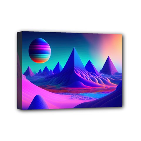 Fantasy Universe Art Wallpaper Artwork Mini Canvas 7  X 5  (stretched) by Uceng