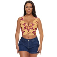 Flower Mandala Template Sketch Drawing Art Women s Sleeveless Wrap Top by Uceng