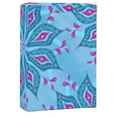 Flower Template Mandala Nature Blue Sketch Drawing Playing Cards Single Design (rectangle) With Custom Box by Uceng