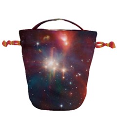 Astrology Astronomical Cluster Galaxy Nebula Drawstring Bucket Bag by danenraven