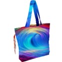 Art Fantasy Painting Colorful Pattern Design Drawstring Tote Bag View2
