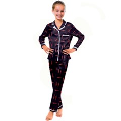 Hot Peppers Kids  Satin Long Sleeve Pajamas Set by SychEva