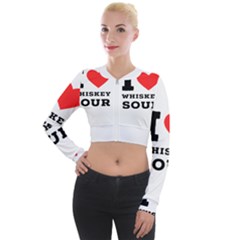 I Love Whiskey Sour Long Sleeve Cropped Velvet Jacket by ilovewhateva