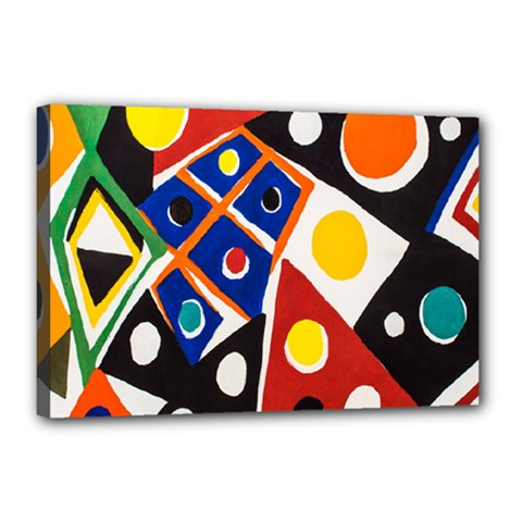 Pattern And Decoration Revisited At The East Side Galleries Canvas 18  X 12  (stretched) by Salman4z