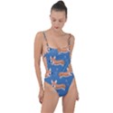 Corgi Patterns Tie Strap One Piece Swimsuit View1