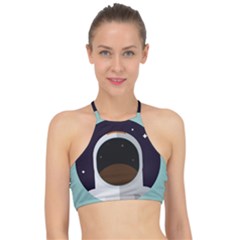 Astronaut Space Astronomy Universe Racer Front Bikini Top by Salman4z