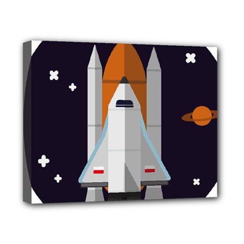 Rocket Space Universe Spaceship Canvas 10  X 8  (stretched) by Salman4z