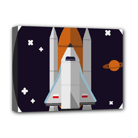 Rocket Space Universe Spaceship Deluxe Canvas 16  X 12  (stretched)  by Salman4z