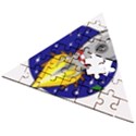 Rocket Ship Launch Vehicle Moon Wooden Puzzle Triangle View2