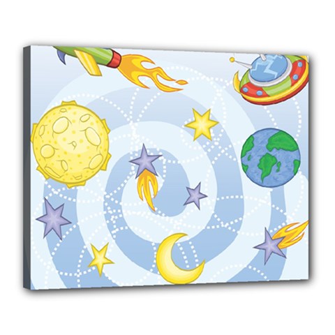 Science Fiction Outer Space Canvas 20  X 16  (stretched) by Salman4z