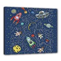 Cat Cosmos Cosmonaut Rocket Canvas 24  x 20  (Stretched) View1