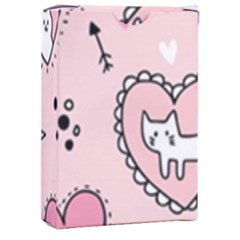 Cartoon Cute Valentines Day Doodle Heart Love Flower Seamless Pattern Vector Playing Cards Single Design (rectangle) With Custom Box by Salman4z