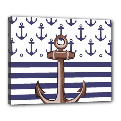Anchor Background Design Canvas 20  X 16  (stretched) by Salman4z