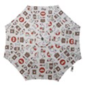 Vector Thin Line Art Vet Seamless Pattern Hook Handle Umbrellas (Medium) View1
