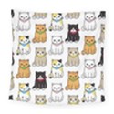 Cat Kitten Seamless Pattern Square Tapestry (Large) View1