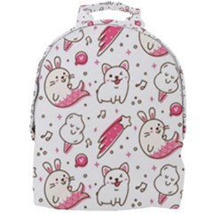 Cute Animal Seamless Pattern Kawaii Doodle Style Mini Full Print Backpack by Salman4z