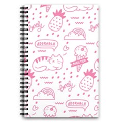 Cute-girly-seamless-pattern 5 5  X 8 5  Notebook by Salman4z