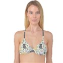 Funny Cartoon Cats Seamless Pattern Reversible Tri Bikini Top View3