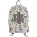 Funny Cartoon Cats Seamless Pattern Travelers  Backpack View3