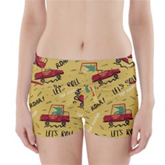 Childish-seamless-pattern-with-dino-driver Boyleg Bikini Wrap Bottoms by Salman4z
