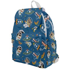 Seamless-pattern-funny-astronaut-outer-space-transportation Top Flap Backpack by Salman4z