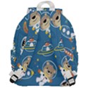 Seamless-pattern-funny-astronaut-outer-space-transportation Top Flap Backpack View3