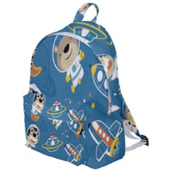 Seamless-pattern-funny-astronaut-outer-space-transportation The Plain Backpack by Salman4z