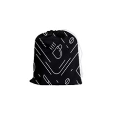Coffee-background Drawstring Pouch (small) by Salman4z