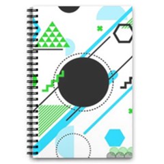 Geometric-shapes-background 5 5  X 8 5  Notebook by Salman4z