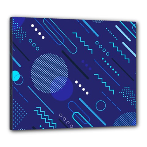 Classic-blue-background-abstract-style Canvas 24  X 20  (stretched) by Salman4z