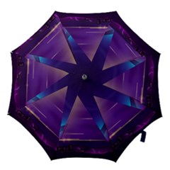 Egyptian-pyramids-night-landscape-cartoon Hook Handle Umbrellas (small) by Salman4z