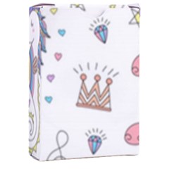 Seamless-pattern-cute-unicorn-cartoon-hand-drawn Playing Cards Single Design (rectangle) With Custom Box by Salman4z