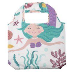 Set-cute-mermaid-seaweeds-marine-inhabitants Premium Foldable Grocery Recycle Bag by Salman4z