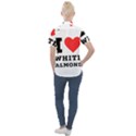 I love white almond Women s Short Sleeve Pocket Shirt View2