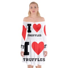I Love Truffles Off Shoulder Skater Dress by ilovewhateva
