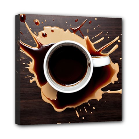 Coffee Cafe Espresso Drink Beverage Mini Canvas 8  X 8  (stretched) by Ravend