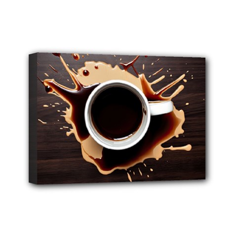 Coffee Cafe Espresso Drink Beverage Mini Canvas 7  X 5  (stretched) by Ravend