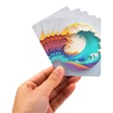 Tsunami Tidal Wave Waves Minimalist Ocean Sea Playing Cards Single Design (Rectangle) with Custom Box View3