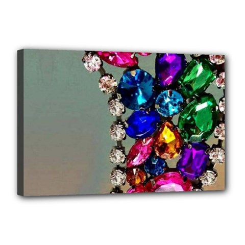 Colorful Diamonds Canvas 18  X 12  (stretched) by Sparkle