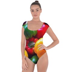 Colorful Capsicum Short Sleeve Leotard  by Sparkle