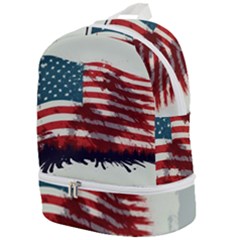 Patriotic Usa United States Flag Old Glory Zip Bottom Backpack by Ravend