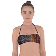 Data Abstract Abstract Background Background Halter Bandeau Bikini Top by Ravend