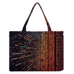 Data Abstract Abstract Background Background Zipper Medium Tote Bag by Ravend