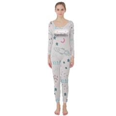 Spaceship Pattern Star Long Sleeve Catsuit by danenraven