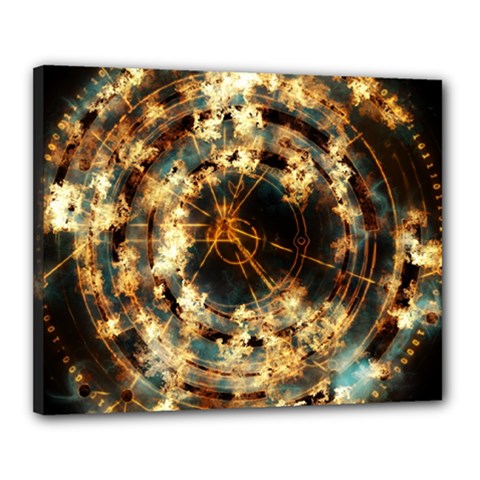 Science Fiction Background Fantasy Canvas 20  X 16  (stretched) by danenraven