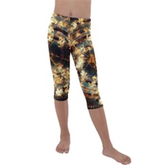 Science Fiction Background Fantasy Kids  Lightweight Velour Capri Leggings  by danenraven