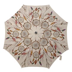 Coloured-dreamcatcher-background Hook Handle Umbrellas (small) by Salman4z