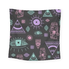 Vintage-seamless-pattern-with-tribal-art-african-style-drawing Square Tapestry (small) by Salman4z