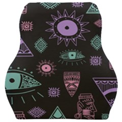 Vintage-seamless-pattern-with-tribal-art-african-style-drawing Car Seat Velour Cushion  by Salman4z